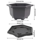 pots de fleurs rectangulaires imitation argile pour jardin extérieur