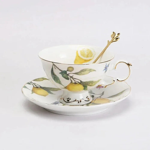 assiette ceramique motif citron style europeen elegante table