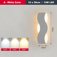applique murale led moderne forme vague couloir intérieur