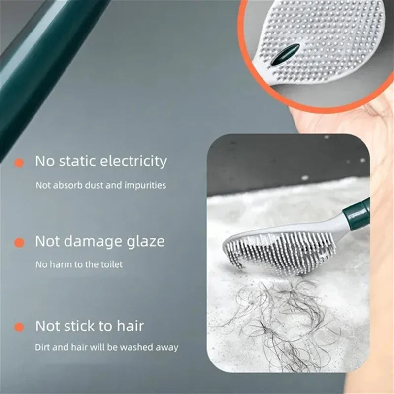 brosse de toilette à long manche avec support pour nettoyage efficace - vue 4 sur 8