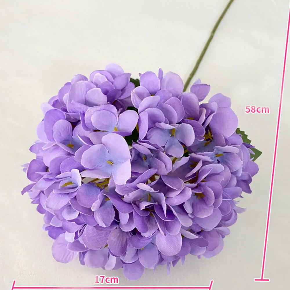 bouquet d'hortensias artificiels en soie pour décoration d'événements - vue 4 sur 19