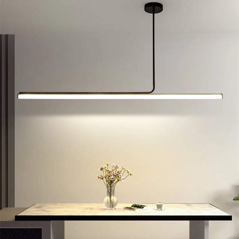 lustre led long moderne suspension décor luminaire suspendu