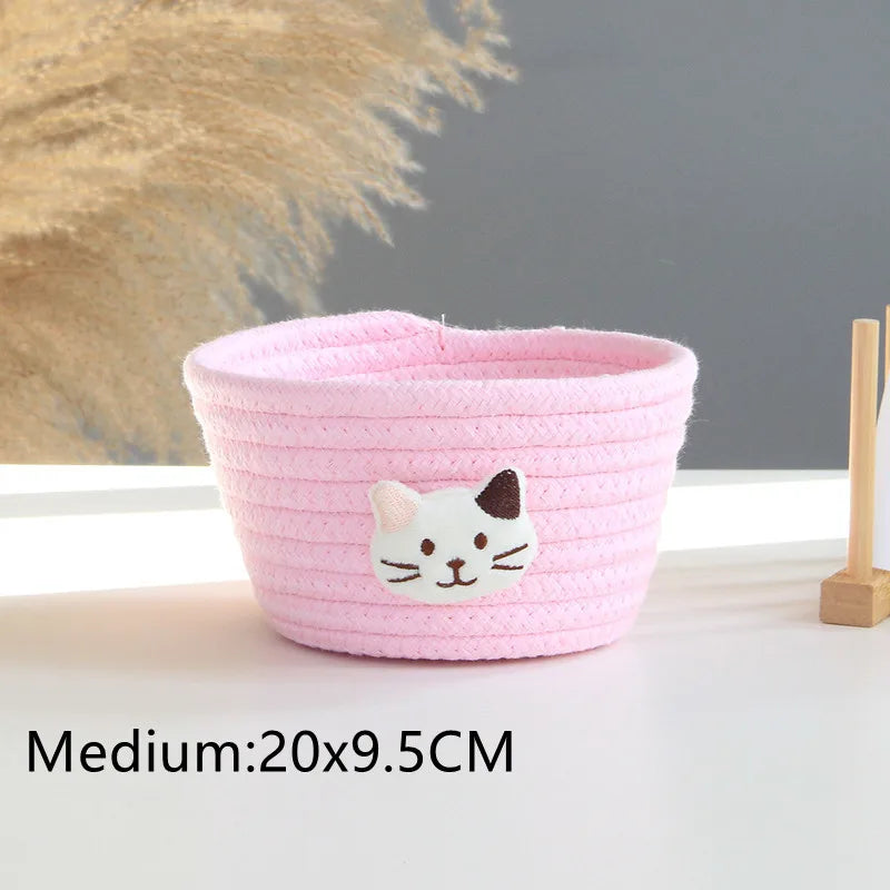 panier de rangement tissé animaux pour jouets et objets divers - vue 12 sur 21
