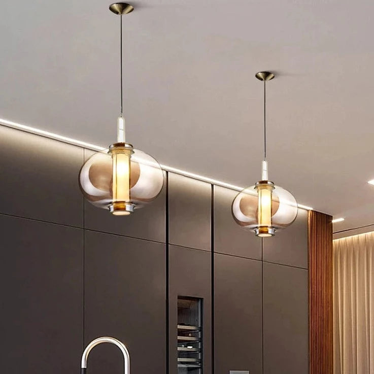 suspension verre design rétro moderne intérieur - vue 5 sur 11