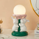 lampe de bureau nordique kawaii en forme de lapin en résine