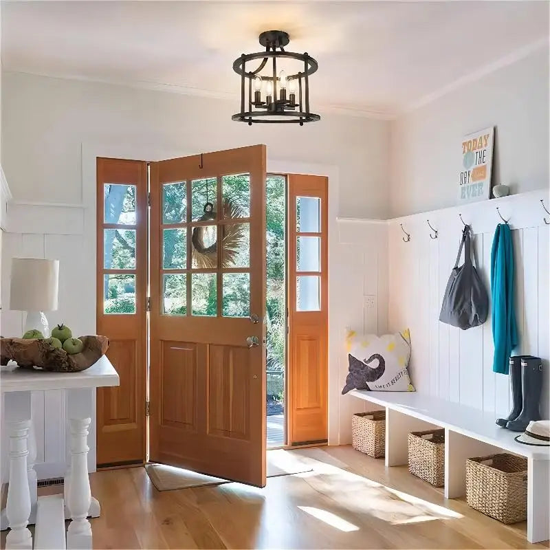 plafonnier led multi-têtes style industriel rétro américain décoratif