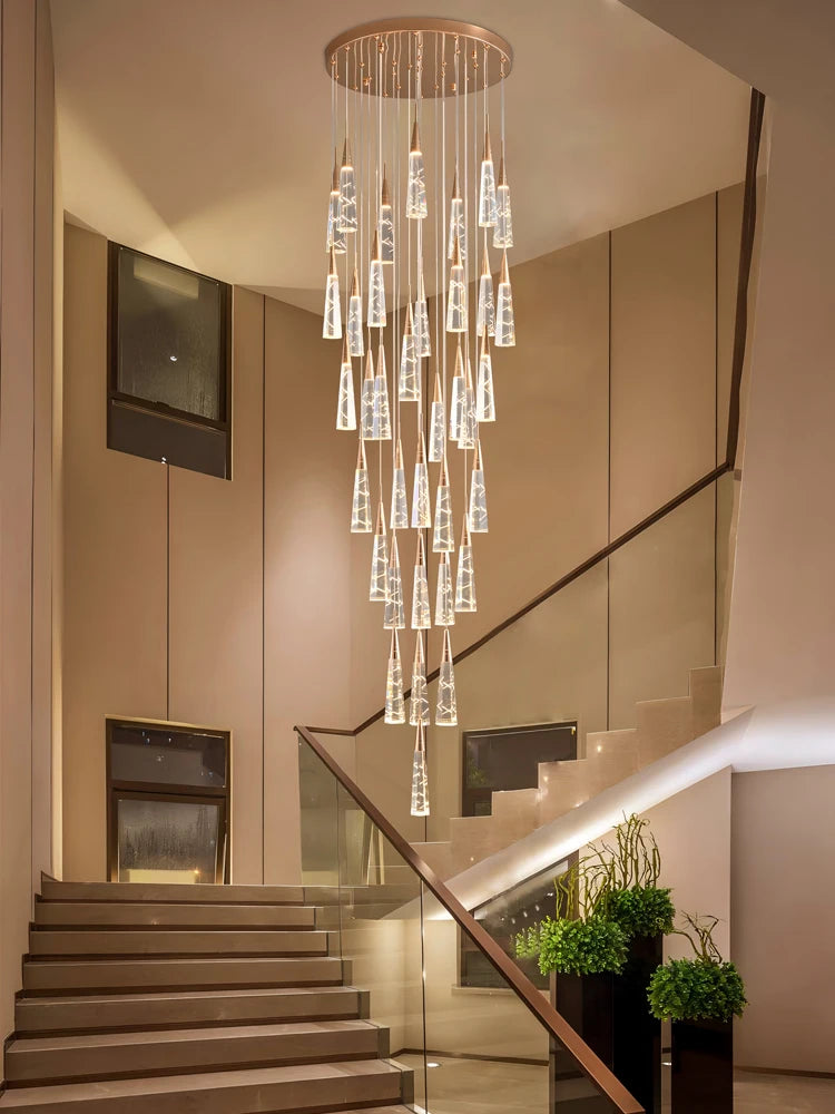 lustre moderne suspendu à branches avec longue ligne à led - vue 4 sur 17