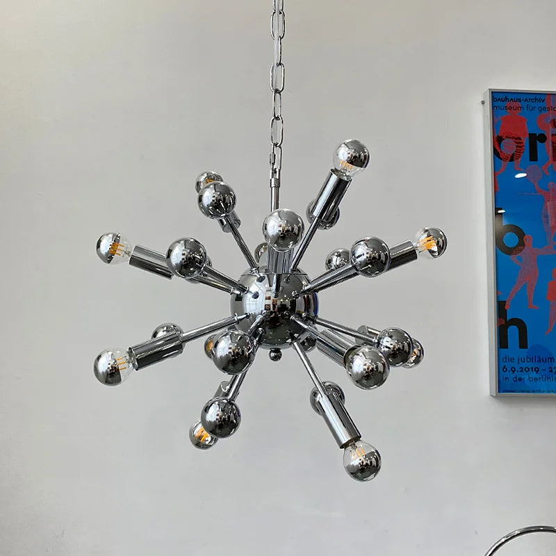 lustre vintage médiéval atomique pour table suspendue - vue 4 sur 6
