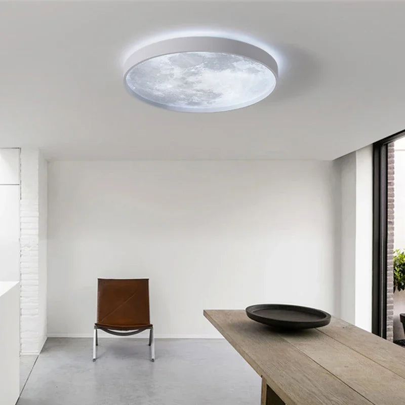 plafonnier led créatif en forme de lune design moderne décoratif - vue 3 sur 14