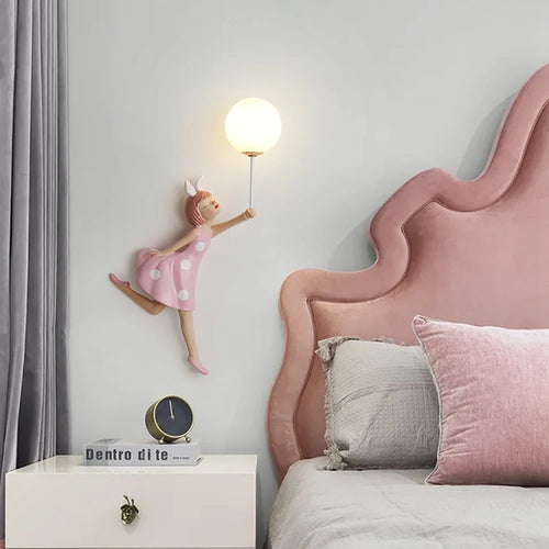 Applique murale 3d dessin animé pour fille décoration chevet