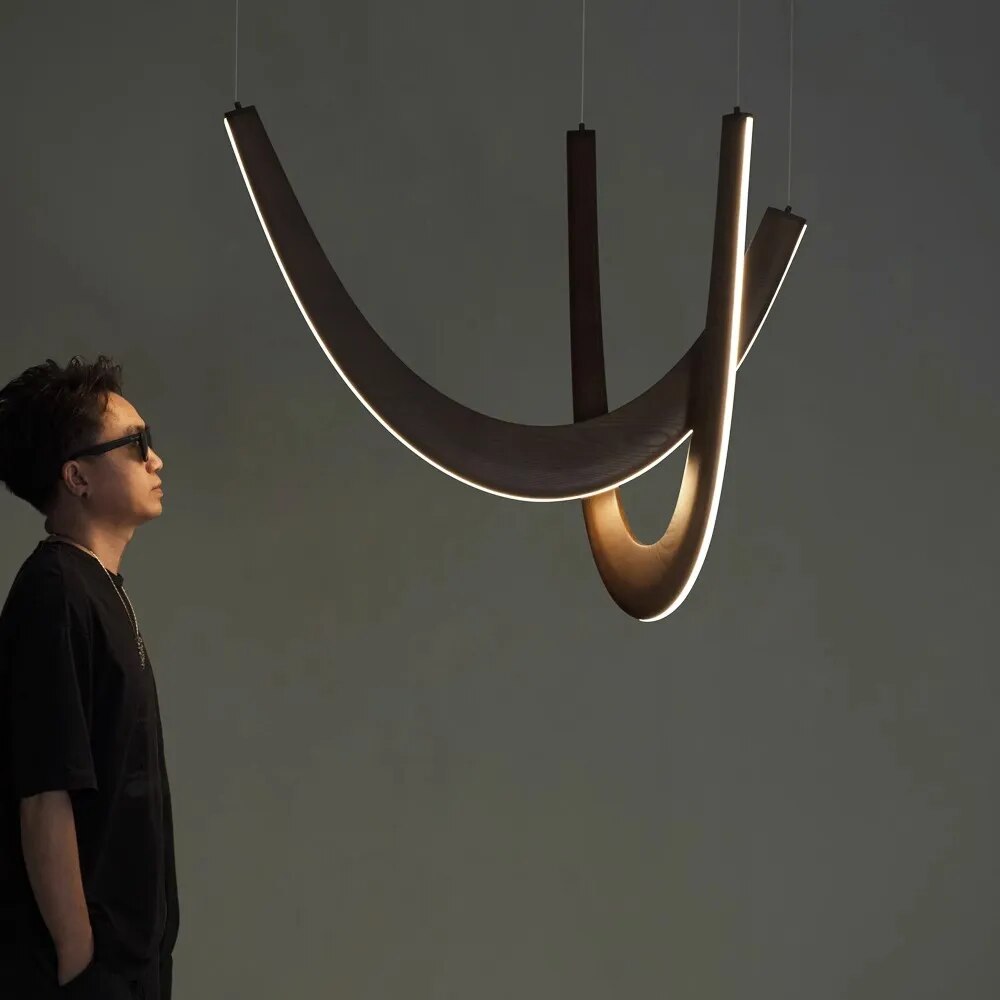 Lustre led suspendu au design moderne - vue 5 sur 9