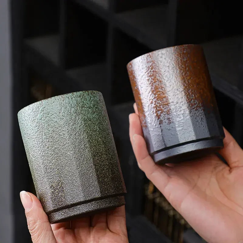 Mug vintage ceramique chinoise artisanale gres style rustique