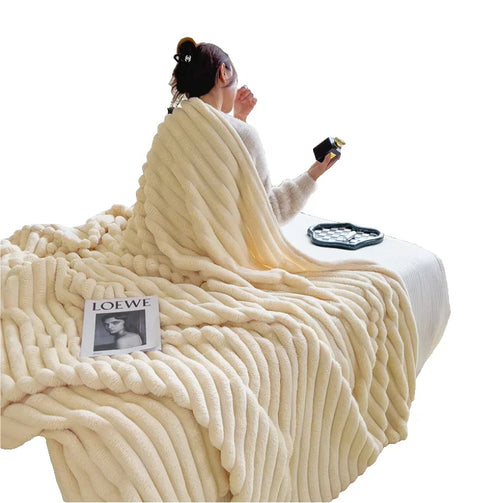 plaid hiver doux épais polaire carreaux style déco