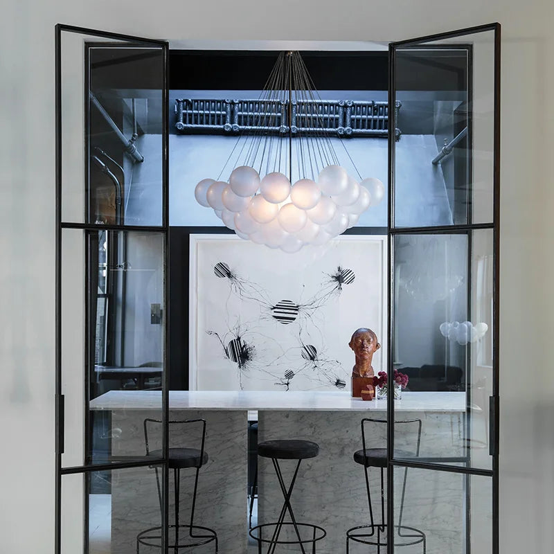 suspension moderne en verre pour décoration intérieure élégante - vue 4 sur 10