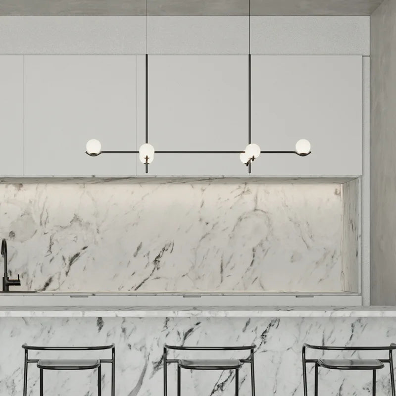 Lustre design plafond led or noir