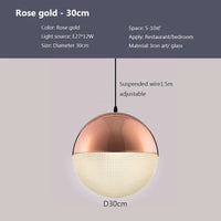 lampe suspendue sphérique design moderne pour intérieurs led
