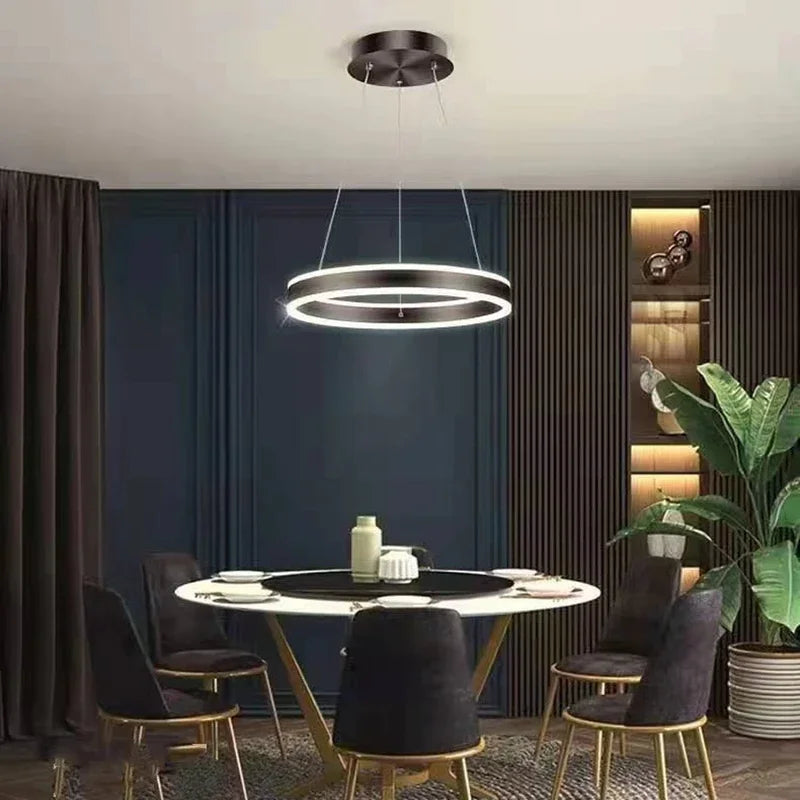 lustre led moderne luminescence haut bas lampes suspendues décor luminaire