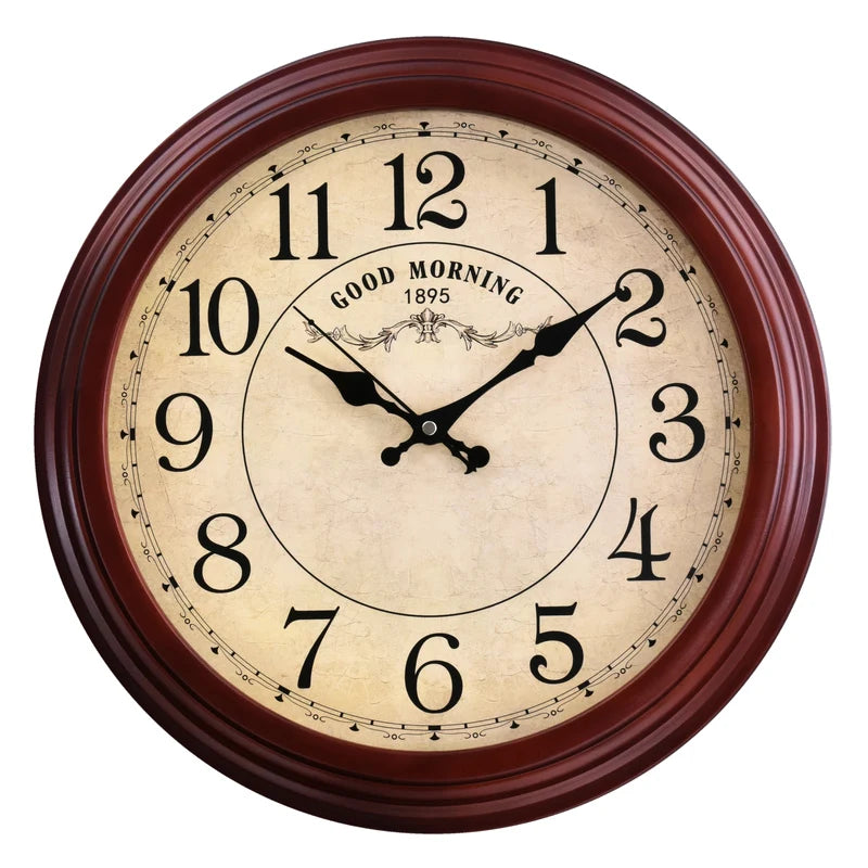 horloge murale silencieuse personnalisable en bois moderne rétro - vue 24 sur 25