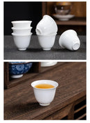 Service the porcelaine dehua kungfu artisanal 10 pieces