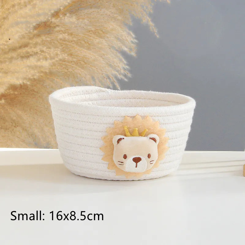 panier de rangement tissé animaux pour jouets et objets divers - vue 17 sur 21