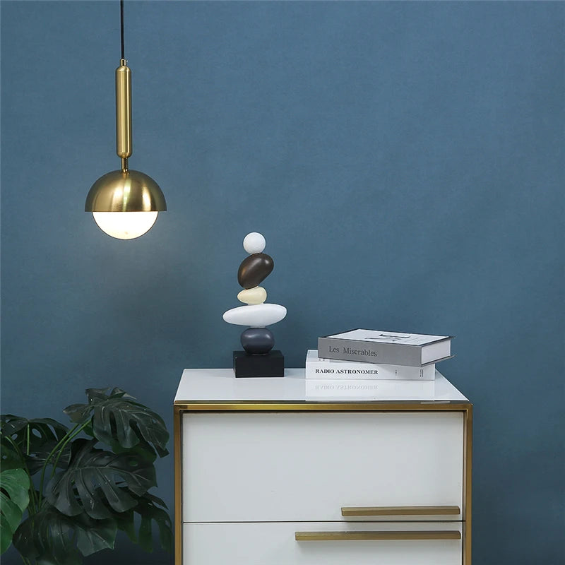 suspension en fer d'art moderne avec éclairage led