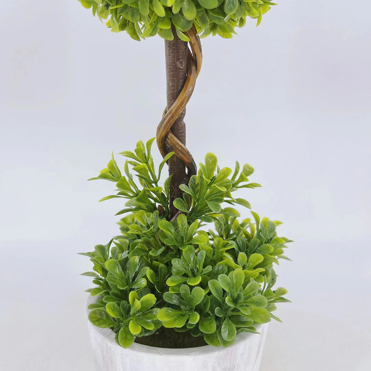 buis artificiel topiaire en pot pour décoration intérieure - vue 8 sur 7