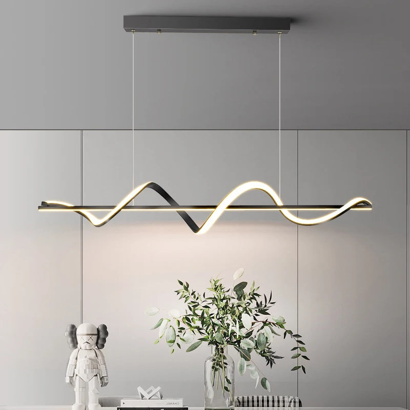 lustre moderne led rotatif avec télécommande longue portée
