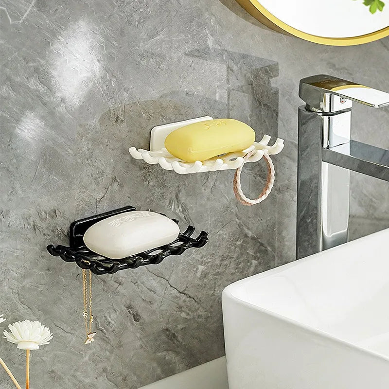 étagère murale de drainage pour savon design moderne sans perçage