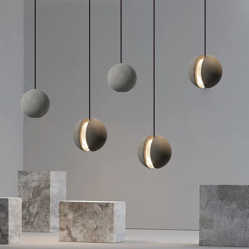 lustre moderne nordique led créatif design lune planète