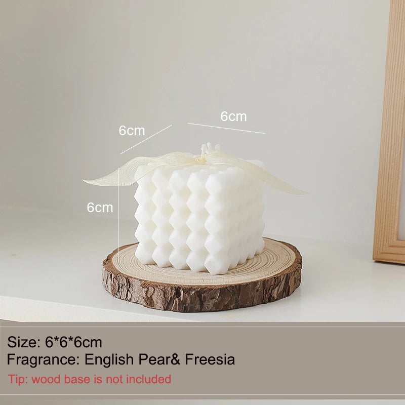 bougies parfumées cube rubik en cire de soja pour décoration et aromathérapie - vue 11 sur 13
