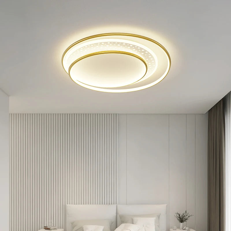 plafonnier led créatif en forme de lampes étoiles rondes - vue 4 sur 10