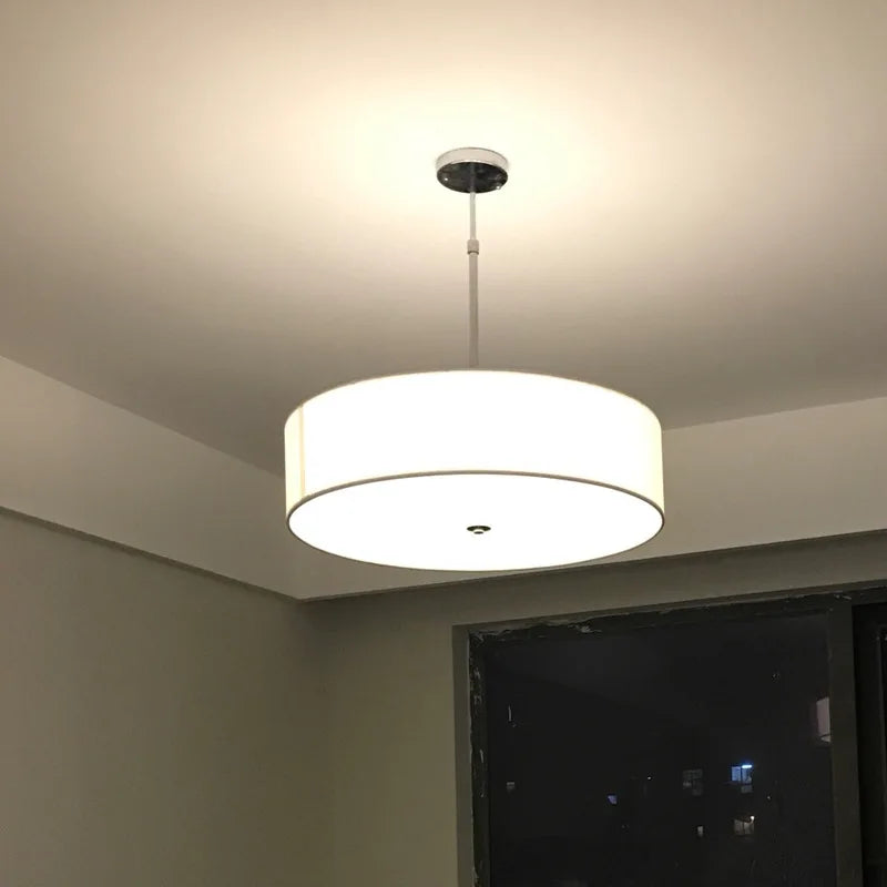 Lustre LED nordique circulaire moderne - vue 7 sur 9