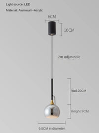 lampe de chevet moderne à aspiration magnétique réglable