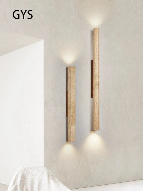 Applique murale longue Led en pierre