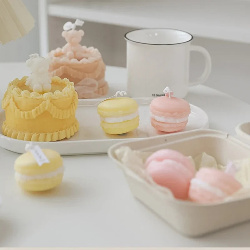 mini bougie parfumée macaron pour décoration intérieure et souvenirs - vue 6 sur 13
