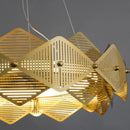 lustre post-moderne en acier inoxydable suspension led minimaliste italienne
