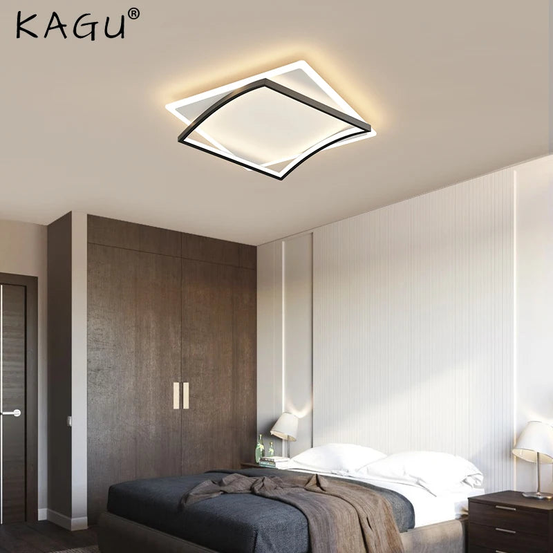 Carré Simple 	 moderne LED lustres lumières gradation Luminaire chambre Salon étude Foyer salle Salon éclairage lampes ménage