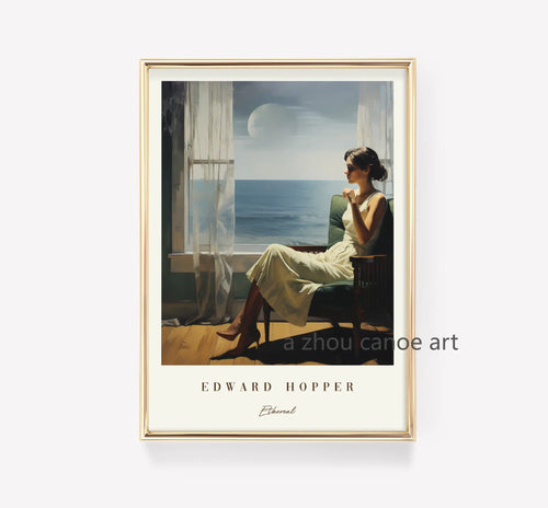 bibliothèque d'œuvres d'art d'edward hopper affiches art moderne décor mural
