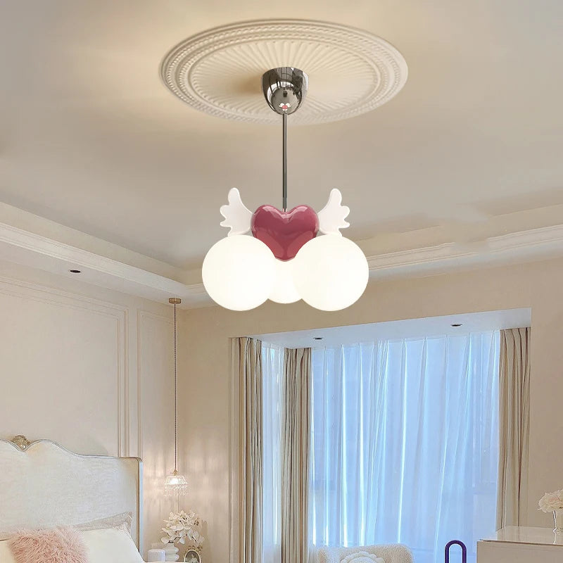 lustre lumière résine angle plafond enfant fille - vue 2 sur 6