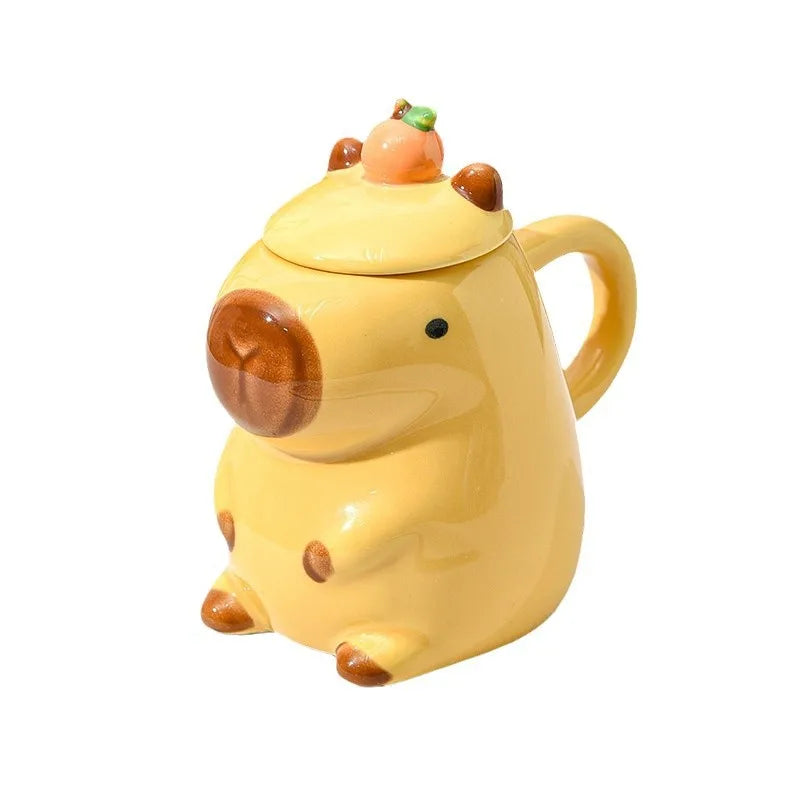 Mug capybara mignon en céramique avec couvercle cadeau - vue 7 sur 7