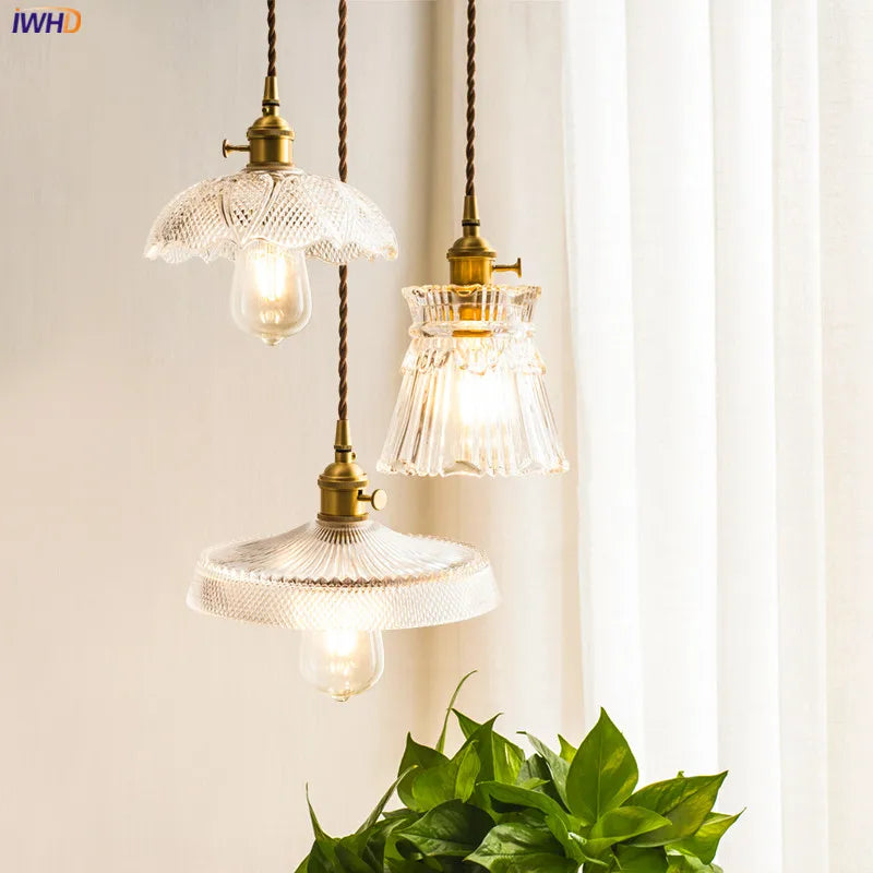 suspension en verre diamant led nordique moderne