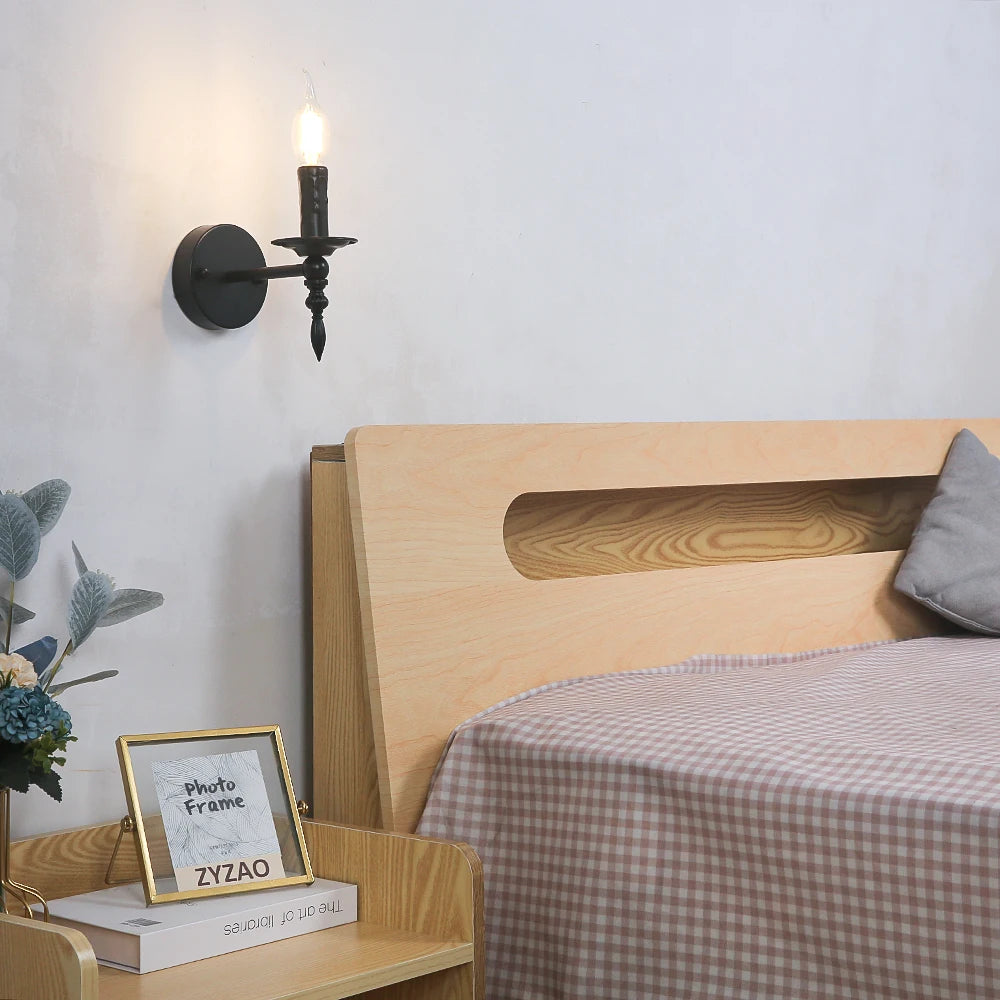 applique murale vintage en fer art led rétro - vue 3 sur 8