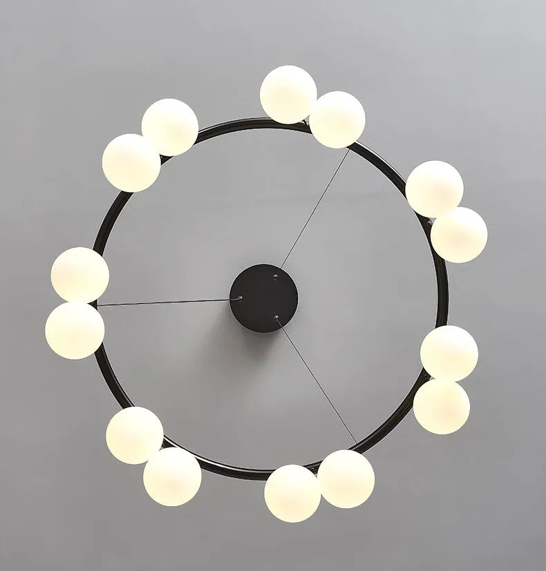 lustre post-moderne éclairage suspendu circulaire réglable design élégant - vue 6 sur 10