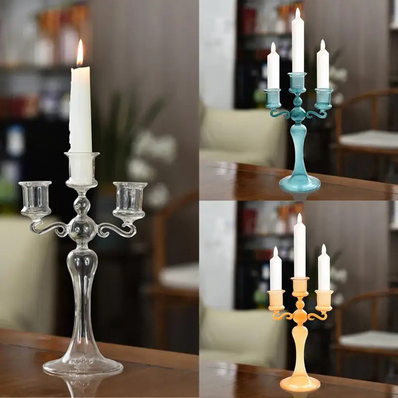 bougeoirs décoratifs en verre pour mariage et décoration intérieure - vue 6 sur 9