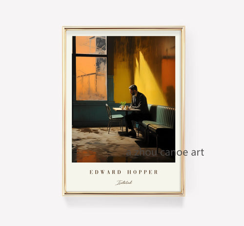 bibliothèque d'art classique edward hopper affiches modernes décoration murale