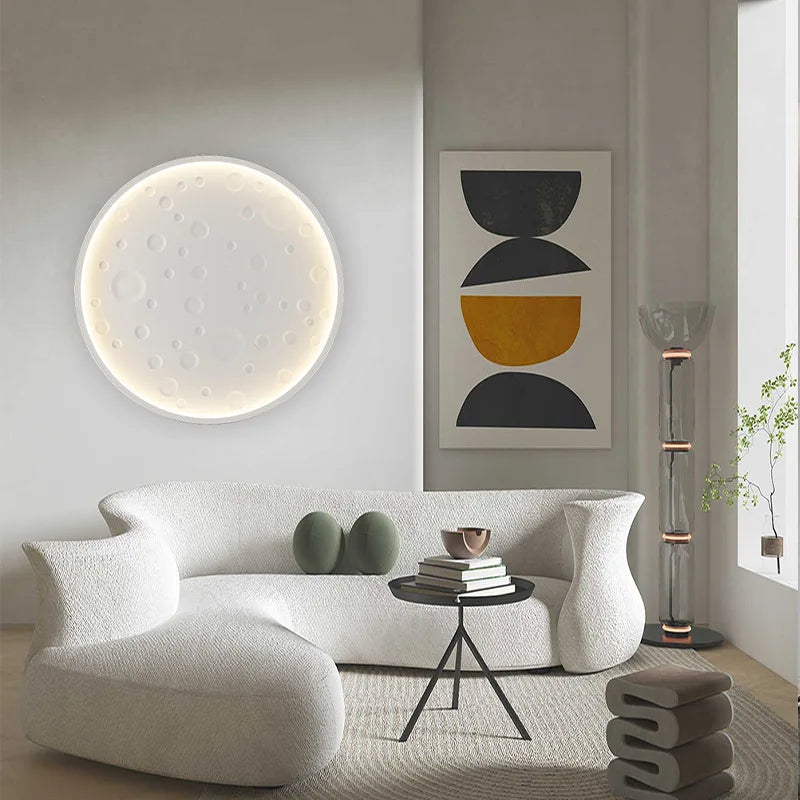applique murale ronde moderne avec prise et fil rechargeable - vue 6 sur 14