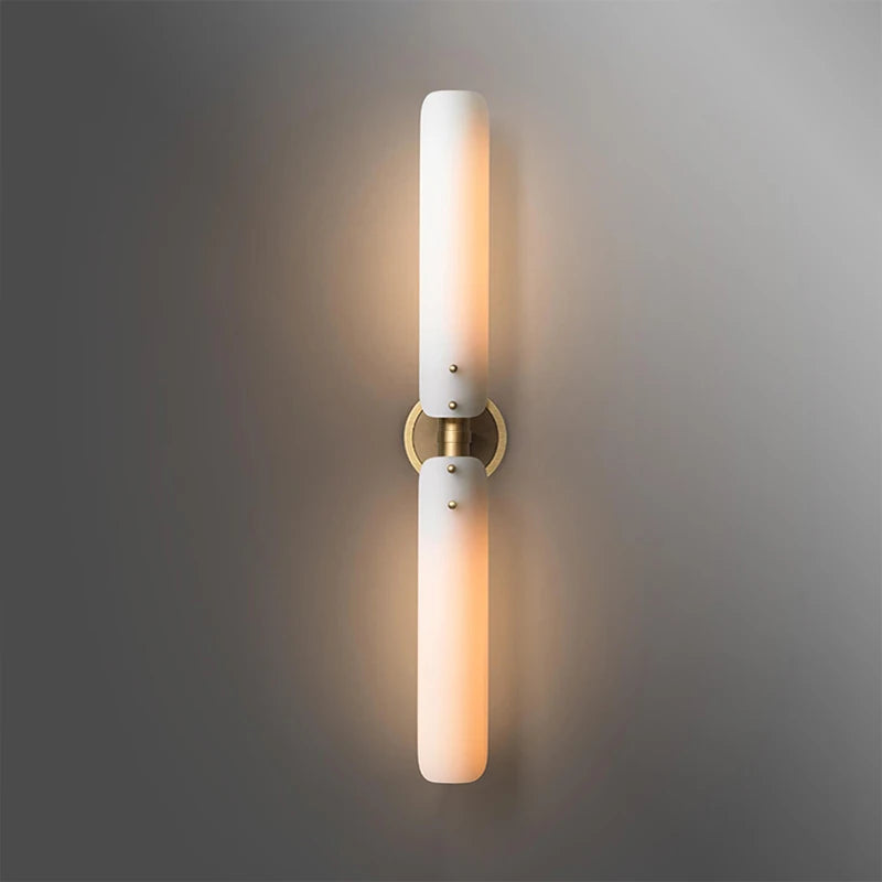 Postmodern Art déco cuivre or blanc lampe à LED lumière LED applique murale applique murale pour chambre