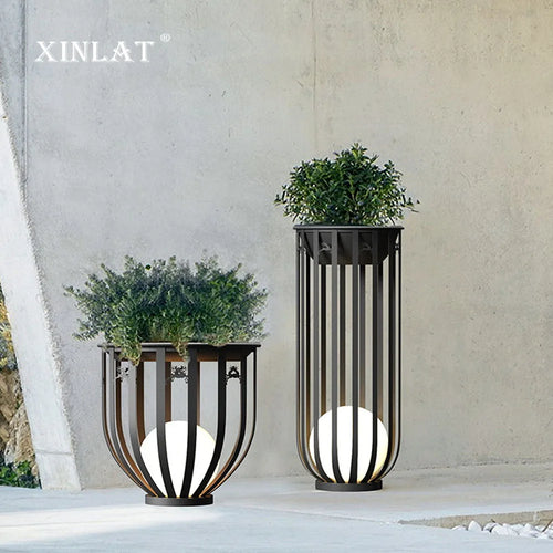 lampe solaire imperméable en treillis pour jardin villa table