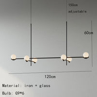 suspension moderne en verre pour décoration intérieure élégante