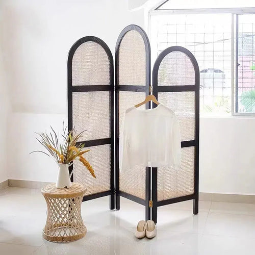 paravent en rotin pliable de style japonais mobile